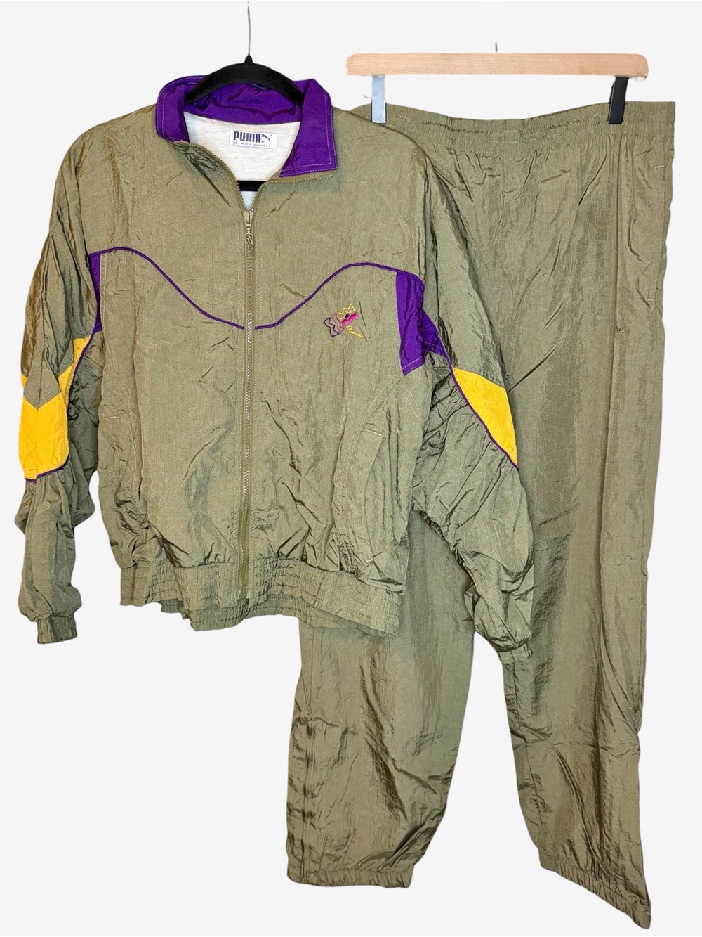 Vintage 1990s Puma Nylon Tracksuit Size Medium